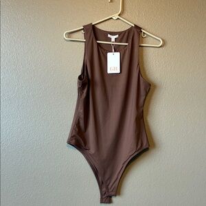 Brown Sleeveless Bodysuit
